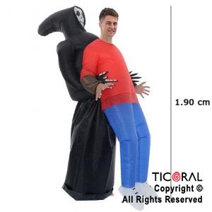 DISFRAZ INFLABLE PARKA CON SECUESTRADO ADULTO 1,90 MT